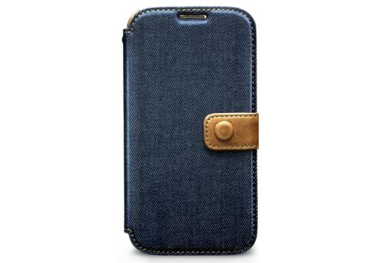 Чехол Zenus Denim Vintage Pocket Diary для Samsung Galaxy S4 / i9500 темно-синий фото 1