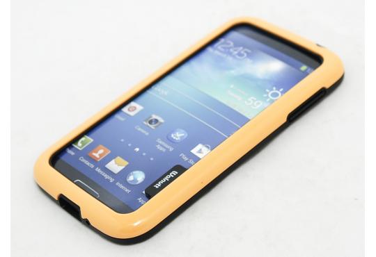 Чехол Zenus Wallnut Bumper для Samsung Galaxy S4 i9500 желтый-черный фото 1