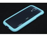 Чехол Zenus Wallnut Bumper для Samsung Galaxy S4 i9500 мятный-серый фото 1