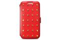 Чехол кожаный Zenus Prestige Rock Stud Diary для Samsung Galaxy S4 i9500 красный фото 1