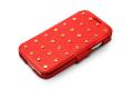 Чехол кожаный Zenus Prestige Rock Stud Diary для Samsung Galaxy S4 i9500 красный фото 5