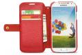 Чехол кожаный Zenus Prestige Rock Stud Diary для Samsung Galaxy S4 i9500 красный фото 2