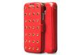Чехол кожаный Zenus Prestige Rock Stud Diary для Samsung Galaxy S4 i9500 красный фото 6