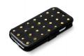 Чехол кожаный Zenus Prestige Rock Stud Diary для Samsung Galaxy S4 i9500 черный фото 5