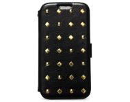 Чехол кожаный Zenus Prestige Rock Stud Diary для Samsung Galaxy S4 i9500 черный фото 1