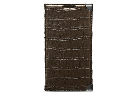 Чехол кожаный Zenus Prestige Square Croco Diary для Samsung Galaxy S4 i9500 коричневый фото 1