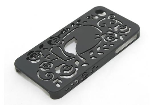 Чехол пластиковый PIVOT My little garden для Apple iPhone 4 / 4S черный фото 1